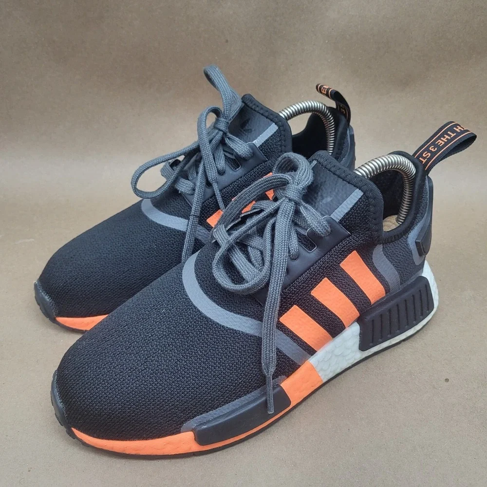 Adidas Size 6 Mens NMD R1 Black Screaming Orange Shoes Sneakers G55575